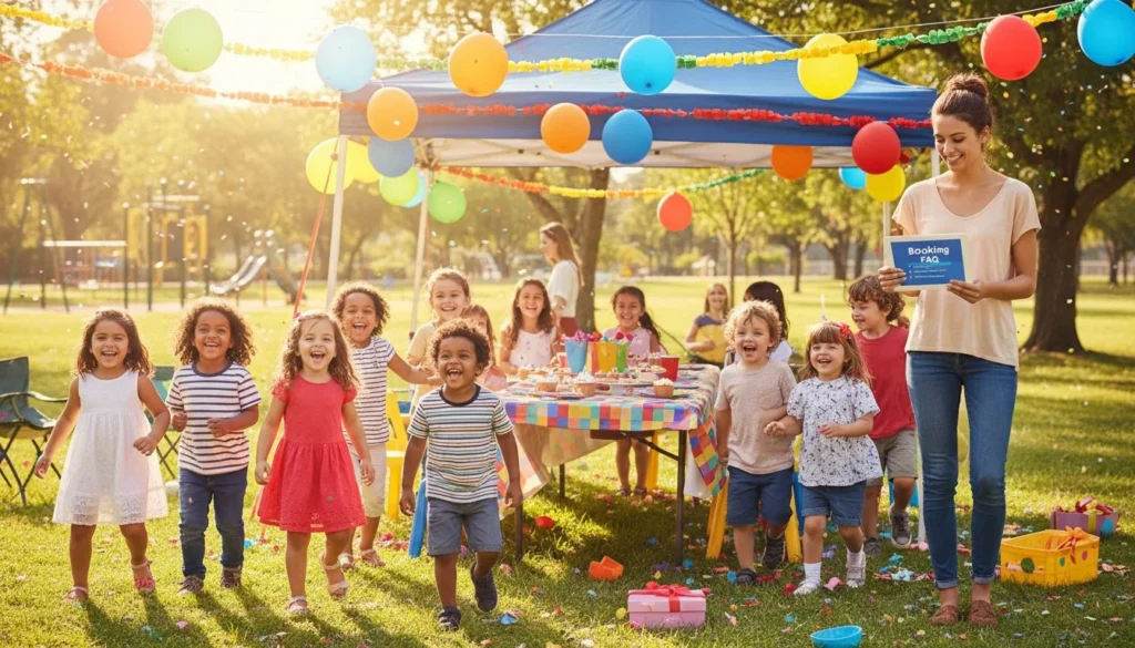 A group of children celebrating outdoors on a sunny day